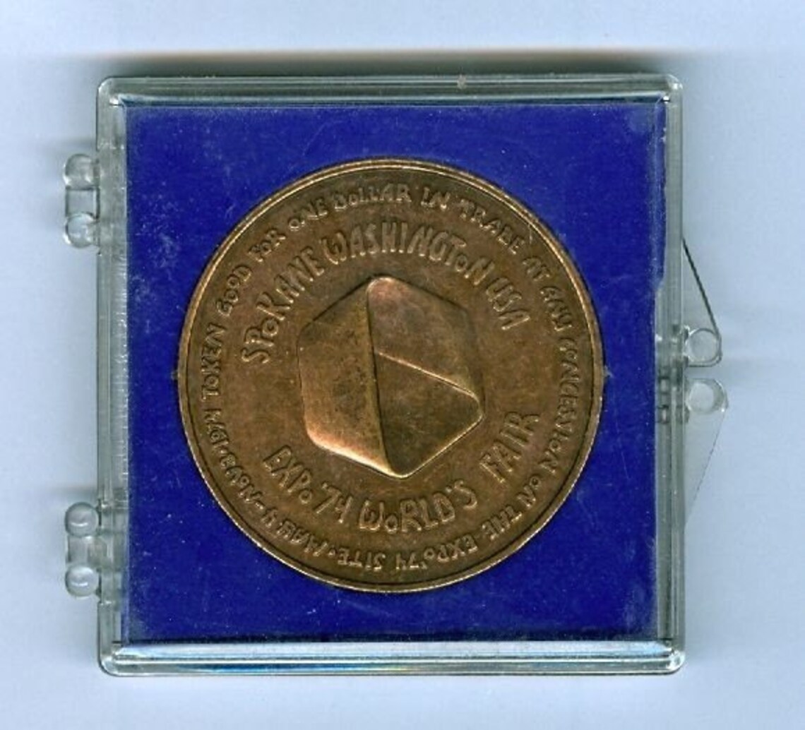 BRONZE SOUVENIR TOKEN EXPO 74 WORLD'S FAIR SPOKANE Etsy