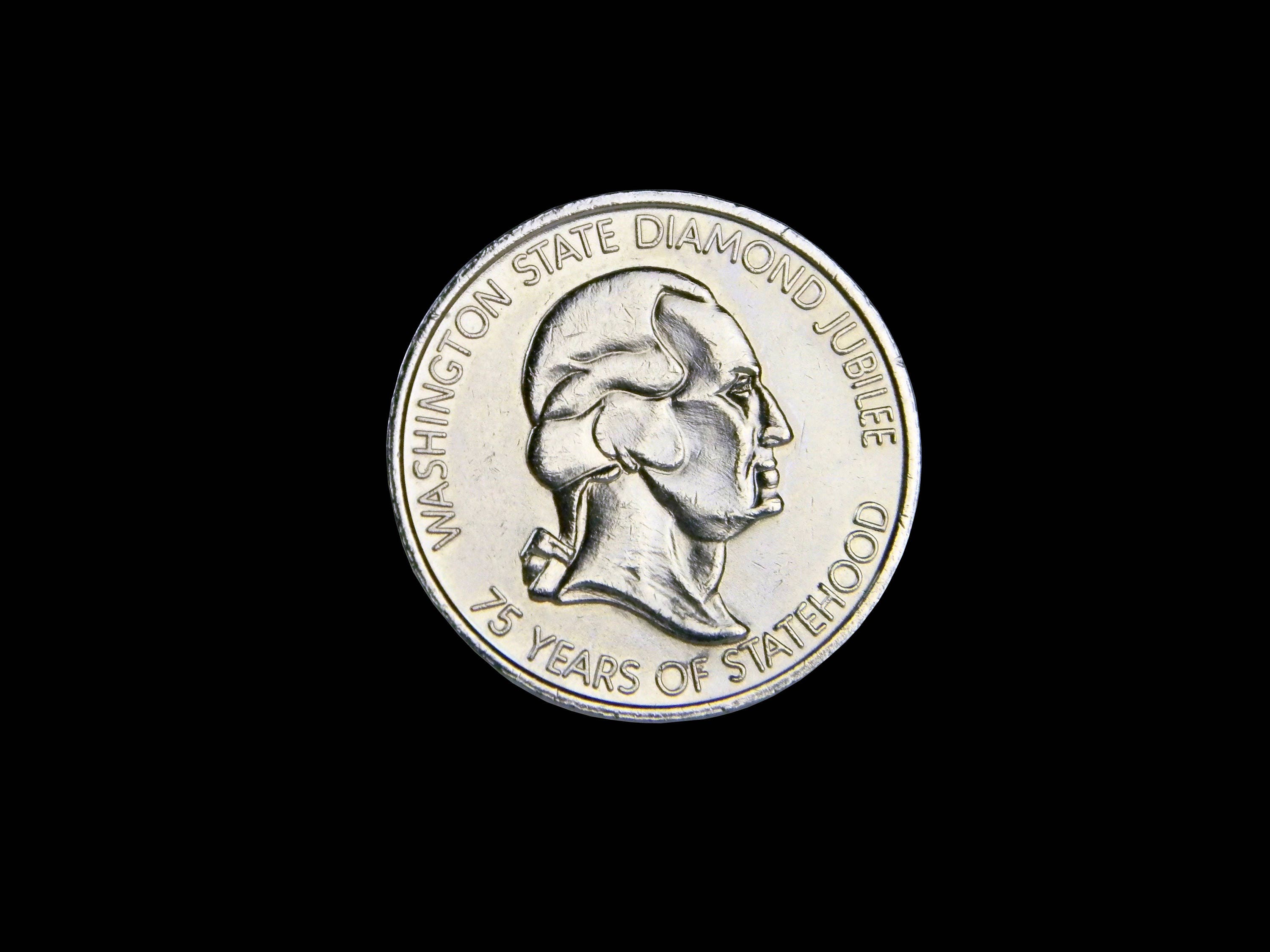 1964 MONTANA TERRITORIAL CENTENNIAL SOUVENIR DOLLAR WHITE METAL MEDAL