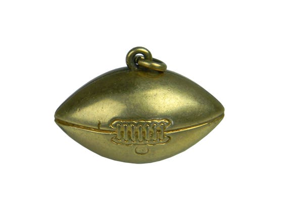 Football Charm - 10kt Gold Football - School Athle