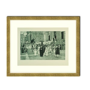 RELIGIOUS FANATICISM ART - Italian Flagellants - 19th Century Print - Catholic Art - Photogravure - Religion - C. Von Marr - Columbian Expo