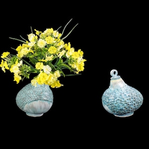 SCULPTURAL ART VASE - Studio Pottery - Flower Vase - Decorative Vessel - Home Decor - Handbuilt Pottery - Vessel With Lid - Original Pottery
