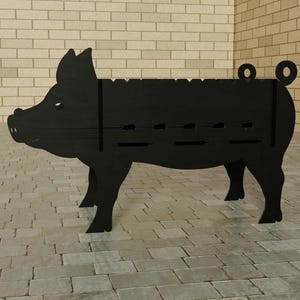 Pig Shape Flat Pack BBQ Grill DXF File | Laser Cut Fire Pit | Digital Download Plan