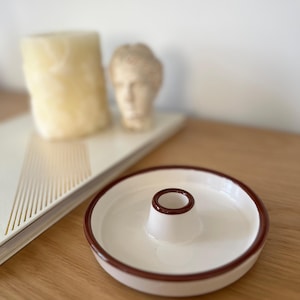 Textured Ceramic Palo Santo Burner – Handmade Modern Palo Santo Holder – Ceramic Incense Holder