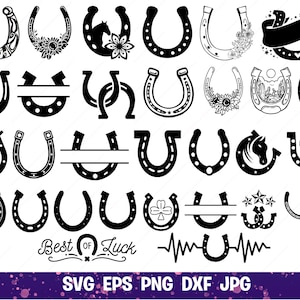 Horse Shoe SVG Bundle, Horse Shoe PNG Bundle, Horse Shoe Clipart, Horse Shoe SVG Cut Files for Cricut, Horse Shoe Silhouette, Horseshoe Svg