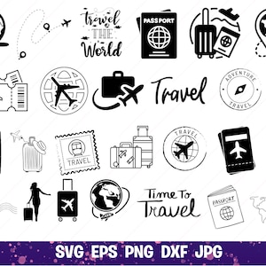 Reizen Svg-bundel, grappige reizen svg, reizen svg, reizen clipart, Svg-bestanden voor cricut, vakantie svg, silhouet
