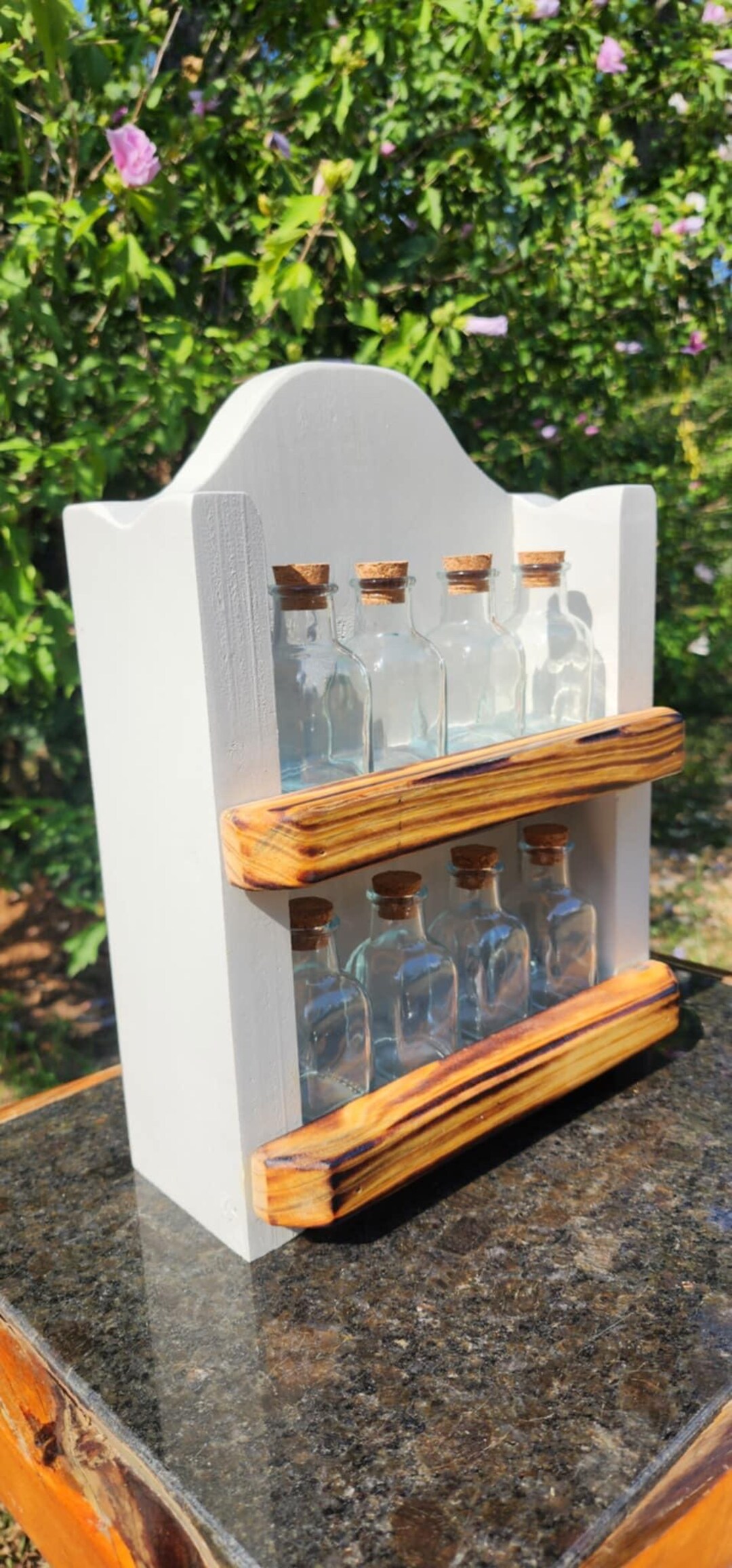 Handcrafted Pine Wood Rustic Spice Rack - Etsy