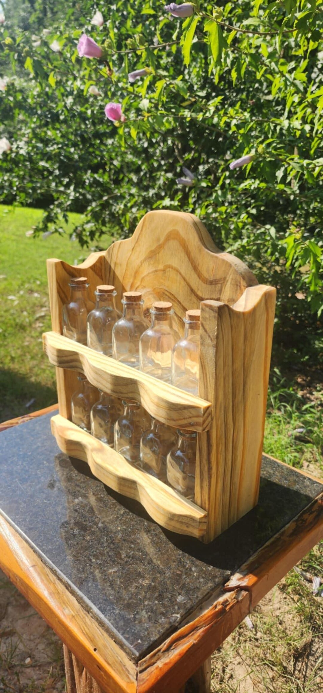 Rustic Wood Racks Design Handcrafted Pine Wood Rustic Spice Rack - Etsy