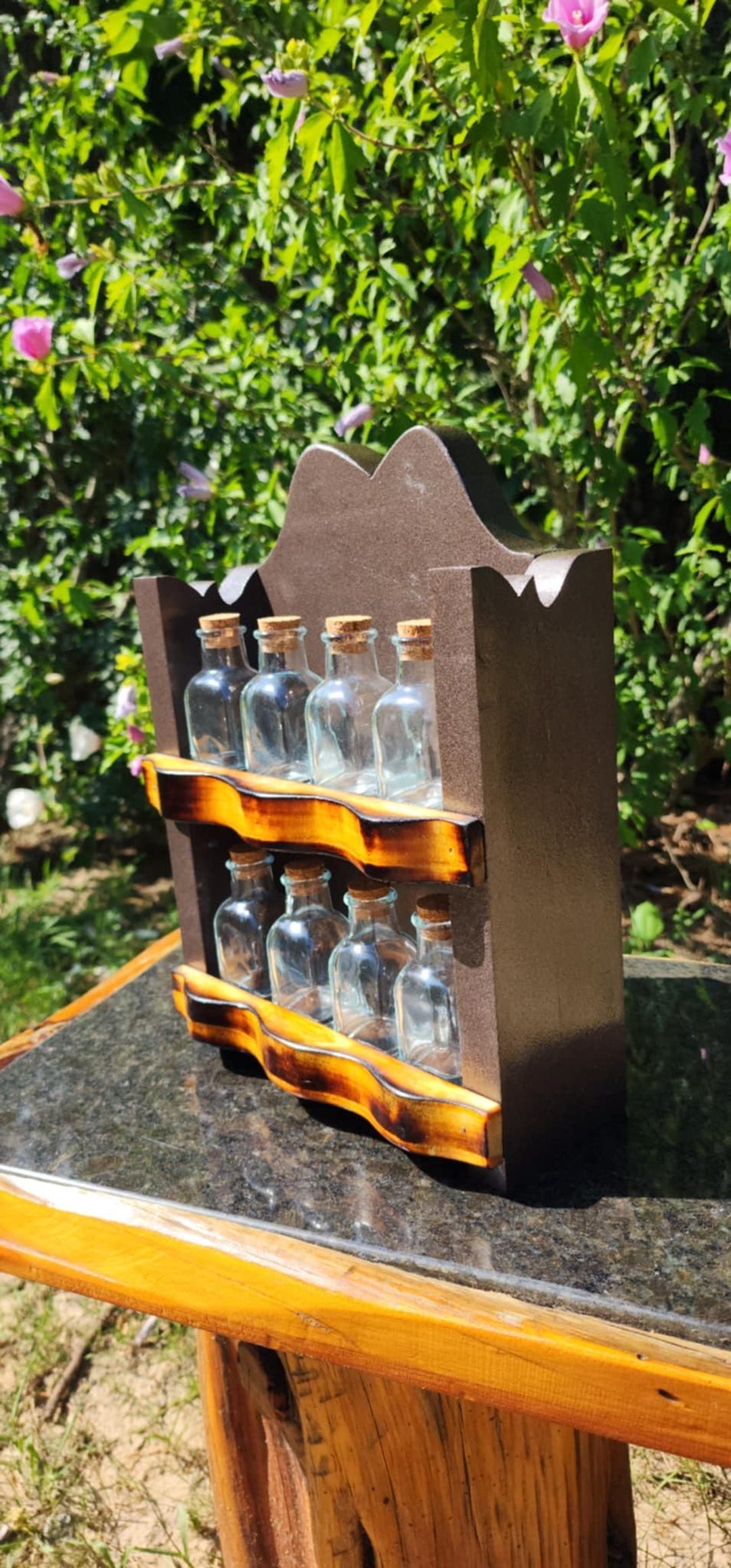 Handcrafted Pine Wood Rustic Spice Rack - Etsy