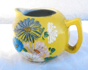 Vintage hand painted chippy garden Pot