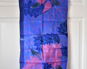 ON SALE Vintage Thai SILK large square Scarf