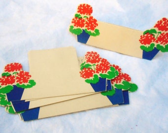 Vintage flower cut out place Cards