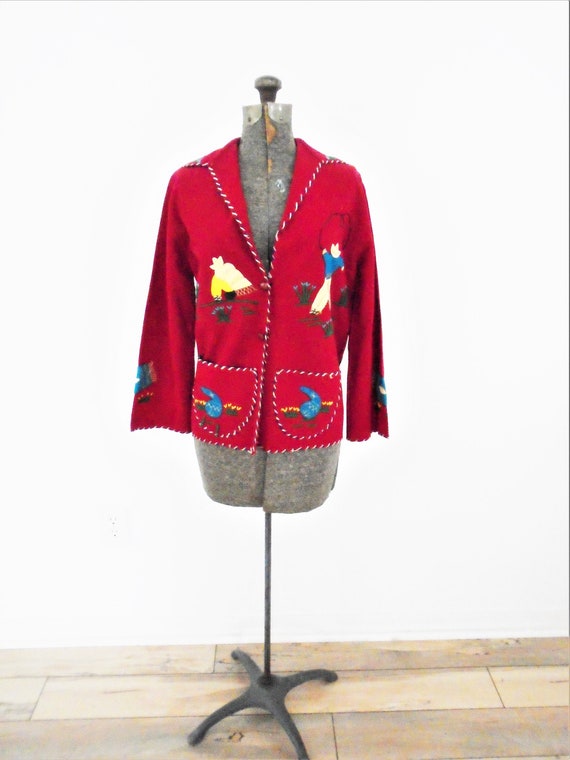 Vintage Rare find 40's wool Mexican souvenir Jacke