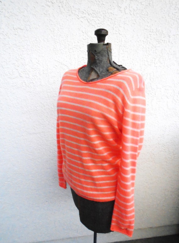 Vintage horizontal striped Cashmere pullover swea… - image 4