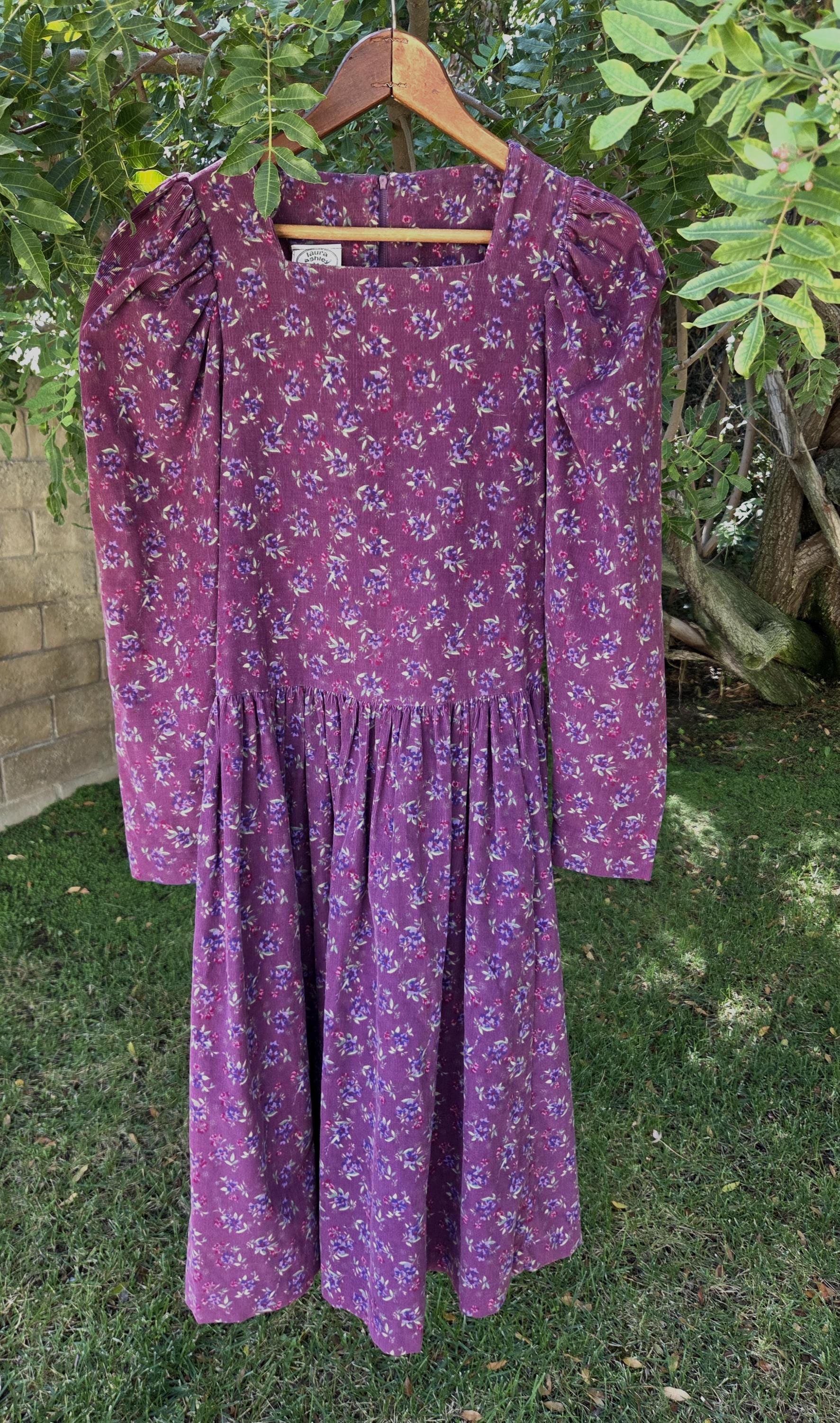 Laura Ashley Purple Dress - Etsy