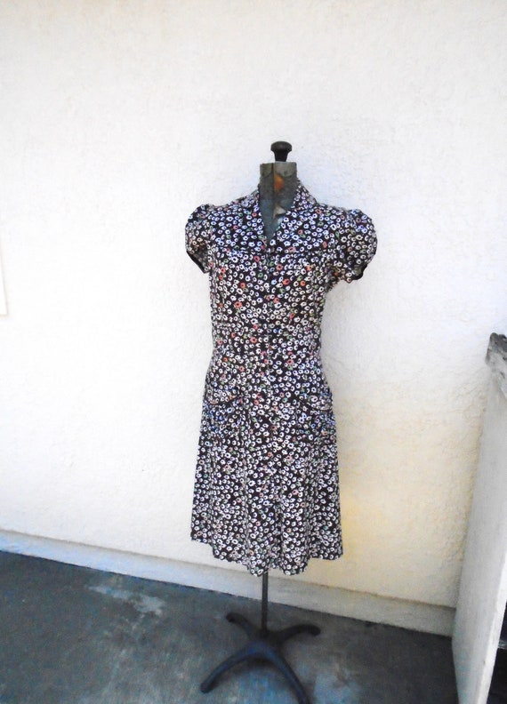 Vintage small print floral cotton Dress