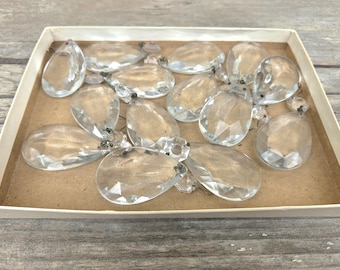 Vintage helderkristallen bungelende kroonluchteronderdelen