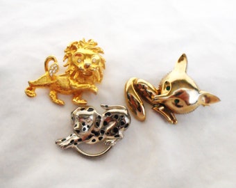 Vintage animal brooch LOT