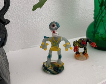 Glass Sculpture Figurine -  Alien No 2  &quot;Zealand&quot; - Art Handcrafted Lamp Work  - OOAK