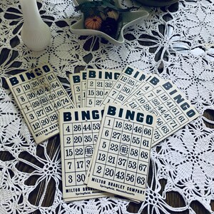 Tarjetas BINGO Vintage - 8 Cartas -