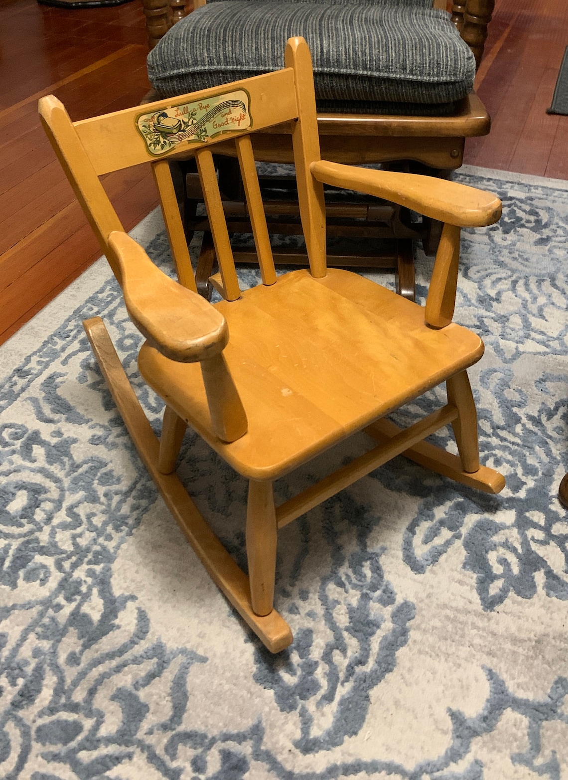 Toddler Wood Rocking Chair with Music Box Circa 1950 Etsy