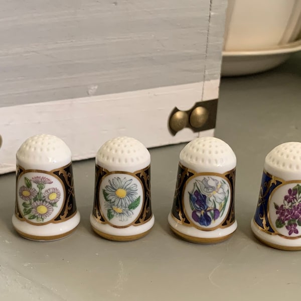 1983 Franklin Mint Thimble - Four Thimbles