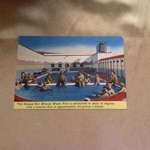 1954 Stadt Wüste Hot Springs Palm Springs Kalifornien Gebrauchte Postkarte