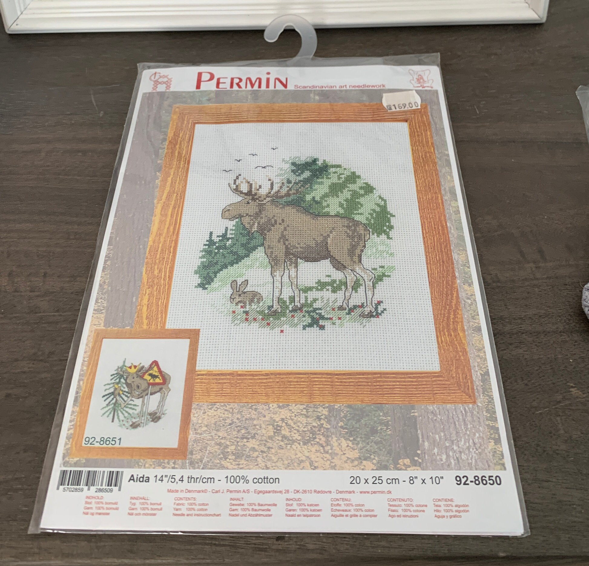 Permin Scandinavian art needlework Moose kit 928650 Etsy