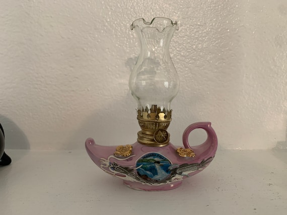 3 miniature kerosene Aladdin Style Lanterns