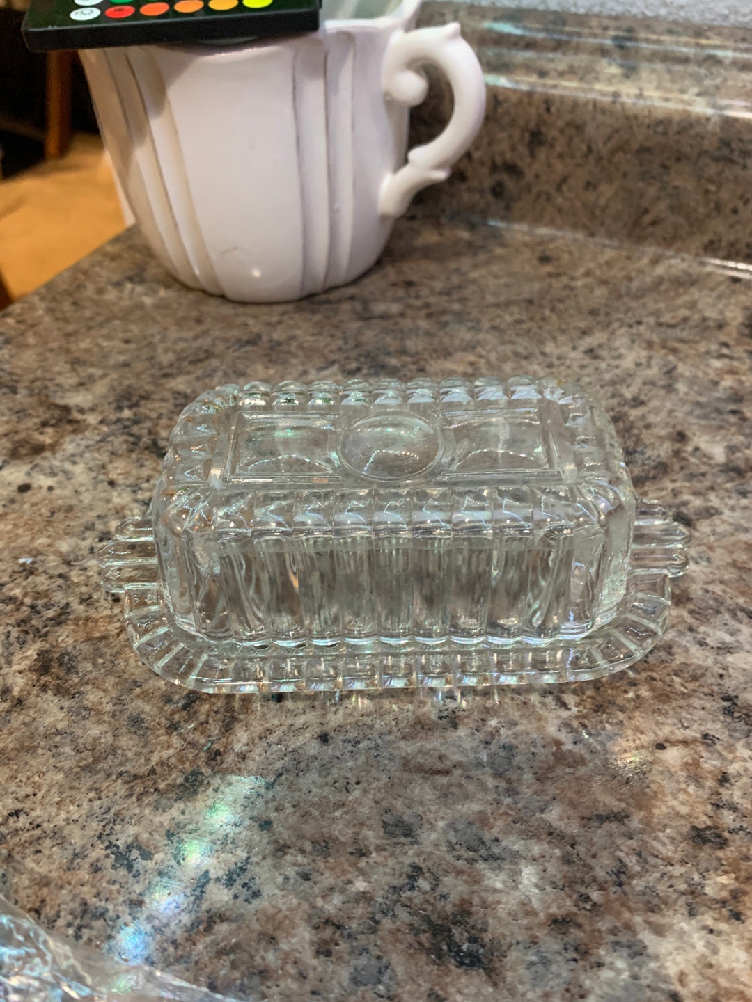 Vintage Hazel Atlas Small Glass Butter Dish Etsy
