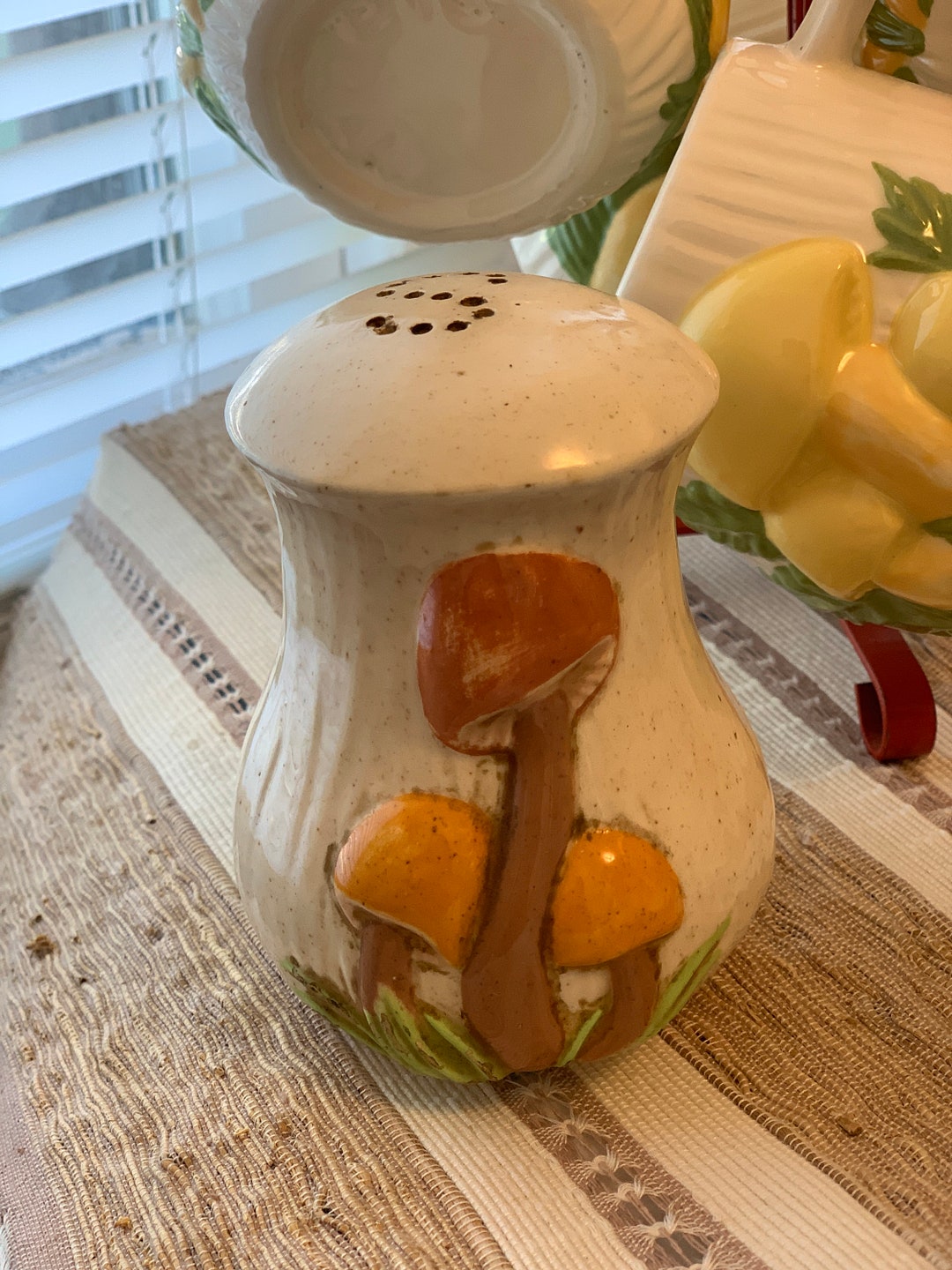 Vintage Ceramic Mushroom Salt Shaker 70's Mushrooms Etsy