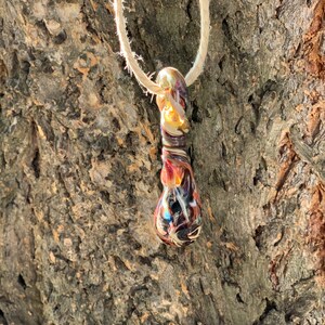 Glass Teardrop Pendant Handcrafted Lamp Work  - OOAK