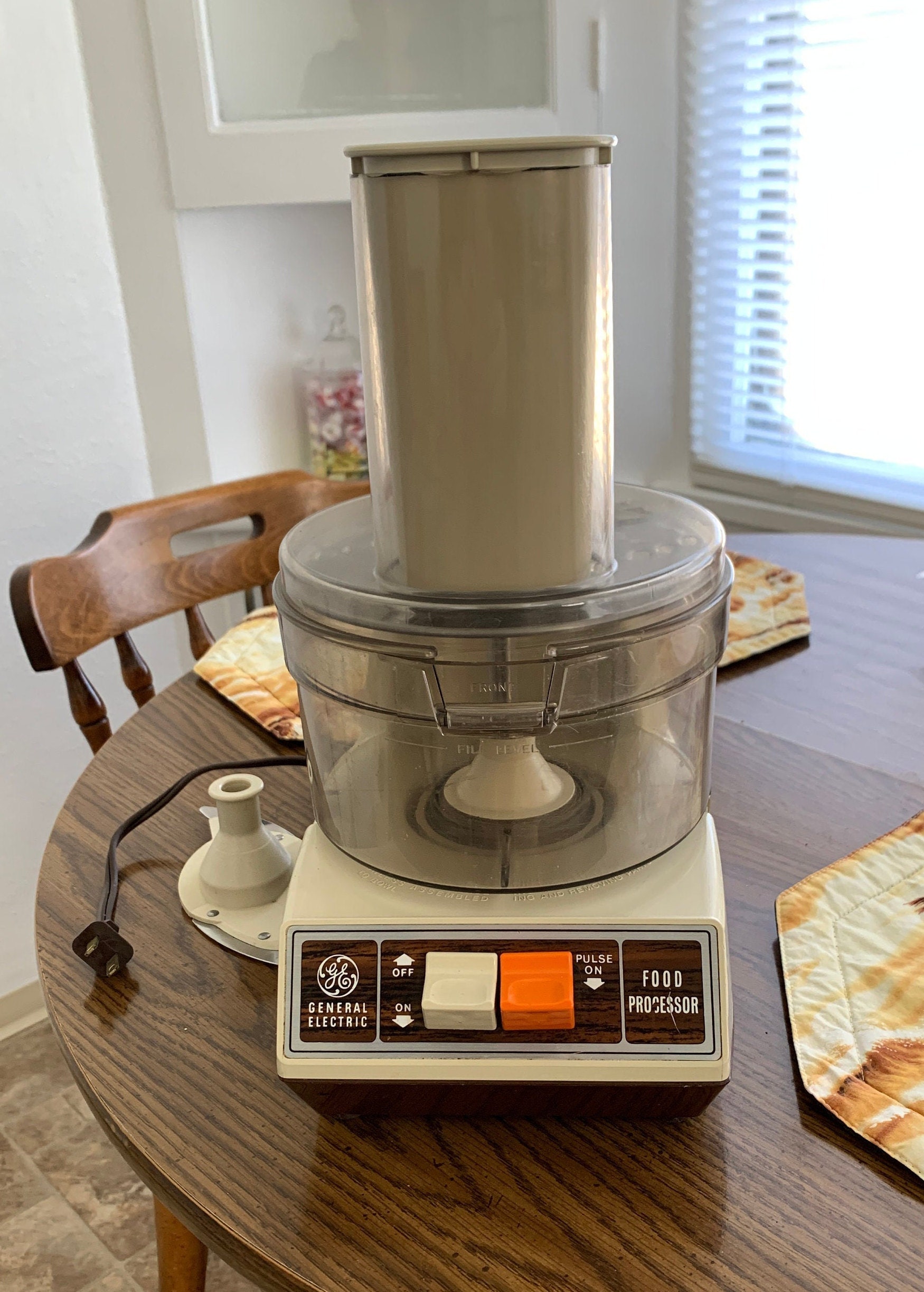 Vintage GE Food Processor / Cheese Shredder 