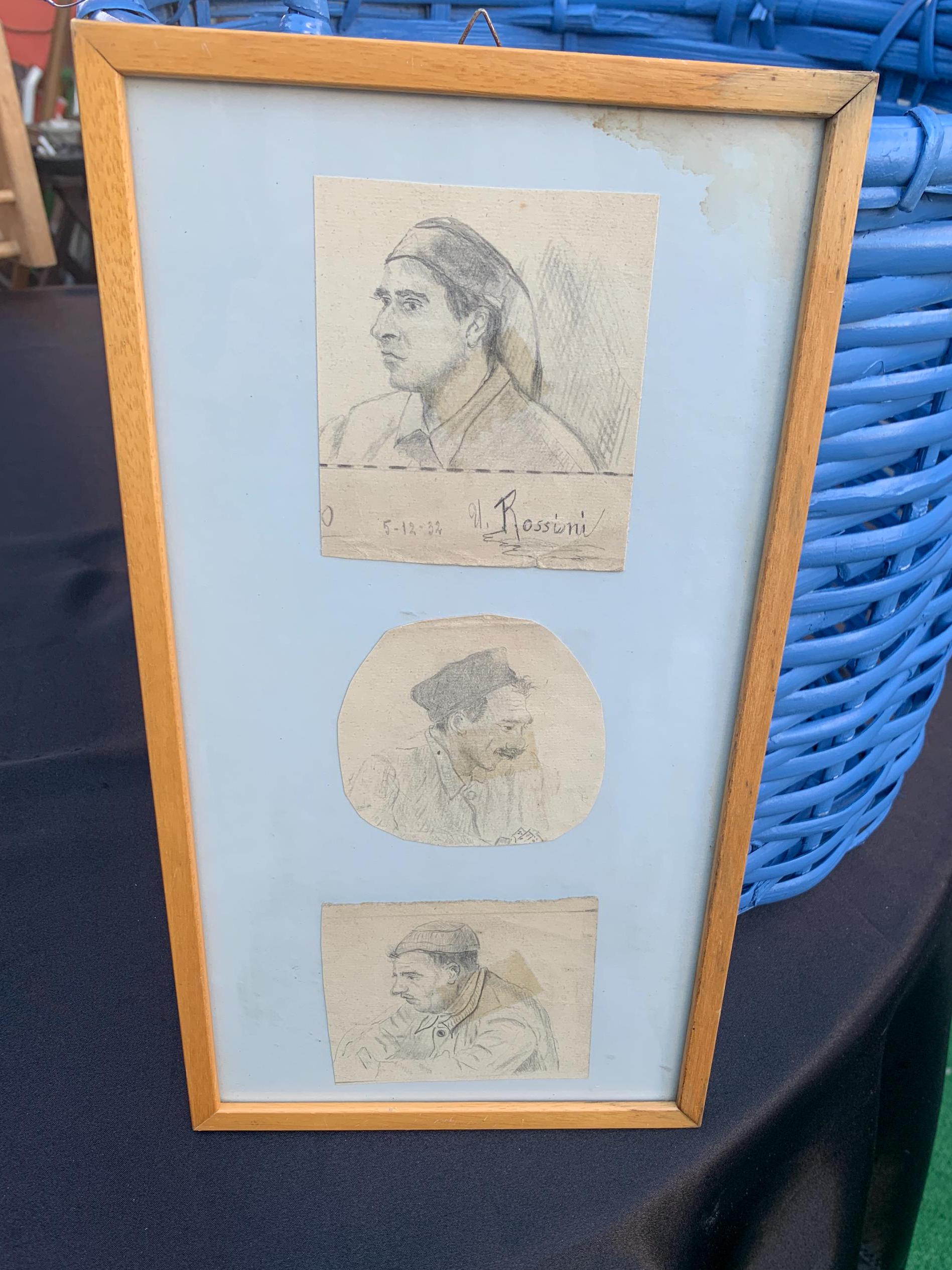 Antique Framed Sketches from 1932