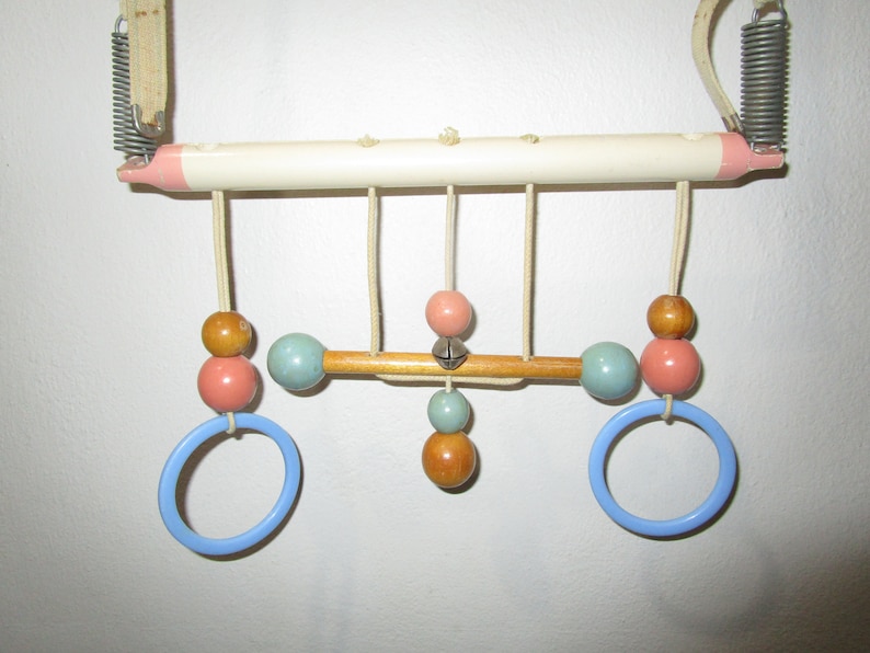 Vintage Wooden Baby Crib Toy Cradle Gym by Childhood Etsy