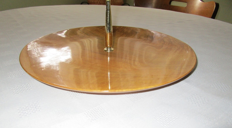Beautiful 60/'s Lacquered Wooden Mid Century Serving Tray By Rogue River Myrtlewood