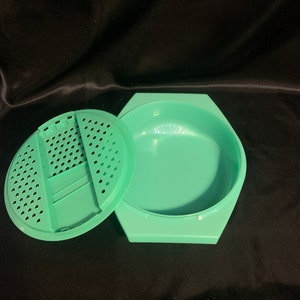 Vintage TUPPERWARE Jadeit Grüner Shedder Reibe Hobel Käse Shedder mit Schüssel