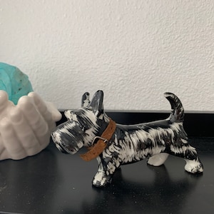 Antica statuetta di cane Scottish Terrier del 1900 prodotta in Giappone