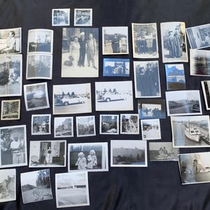 Antique 1940 1950 Pictures Family Black and White Photograph 43 Photos
