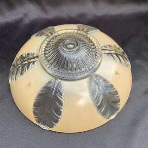 Vintage 1930s Glass Ceiling Lampshade MCM Light Cover Replacement Shade