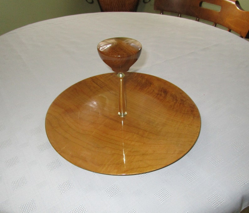 Beautiful 60/'s Lacquered Wooden Mid Century Serving Tray By Rogue River Myrtlewood