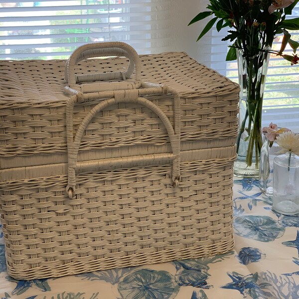 Wicker Picnic Basket Etsy