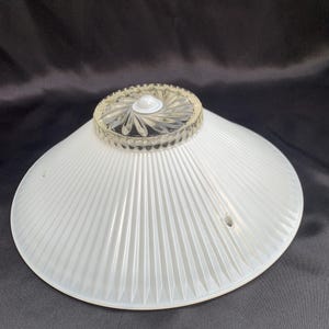 Vintage 1930s Glass Ceiling Lampshade MCM Light Cover Replacement Shade