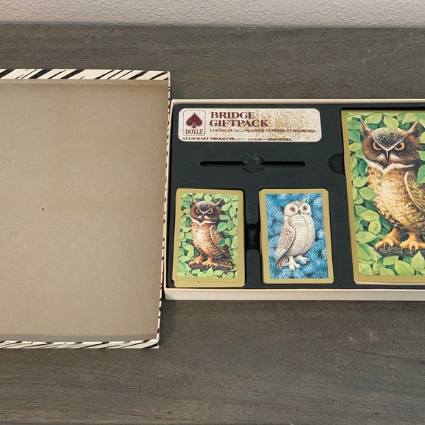 Vintage Owl Cards Etsy