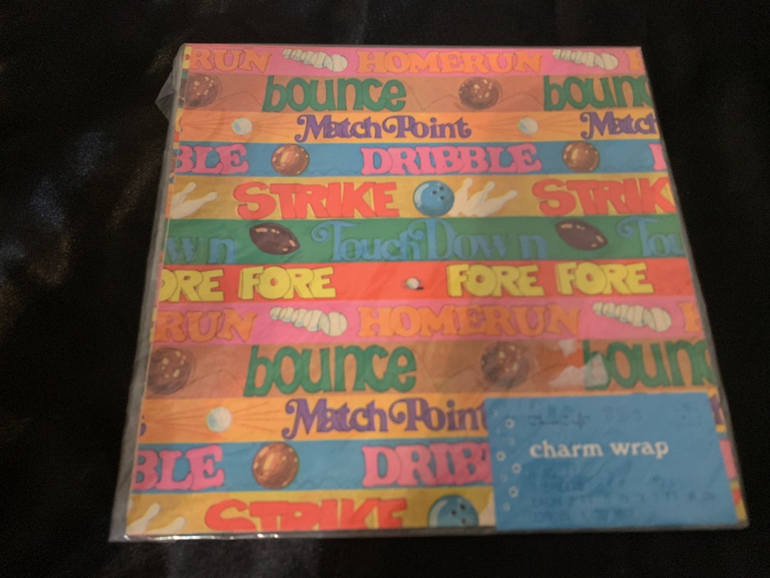 Vintage Wrapping Paper Sports Gift Wrap by Charm Etsy