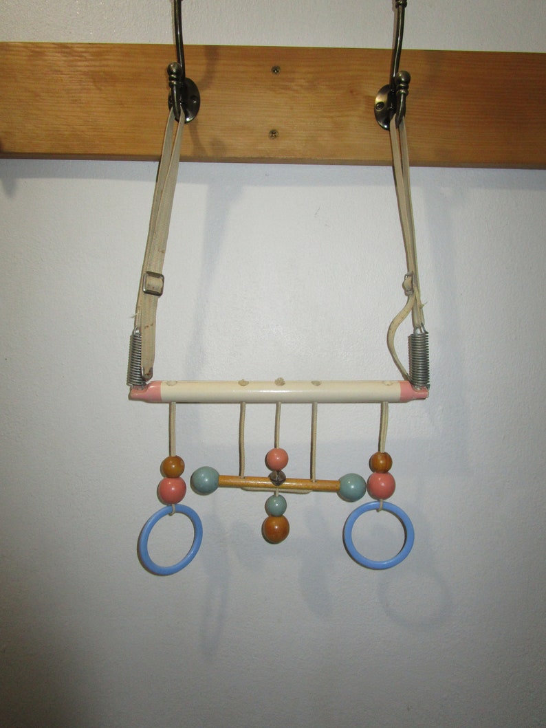 Vintage Wooden Baby Crib Toy Cradle Gym by Childhood Etsy