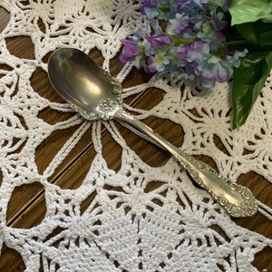 Vintage Flatware Silverplate Sugar Spoon - Nevada Silver Metal - Mid Century Silver