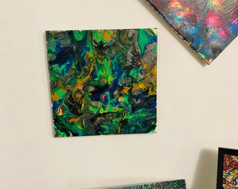 Beautiful Modern Abstract Acrylic Painting on Canvas  - Signed  OOAK Wall Art - Wall Decor - Handmade