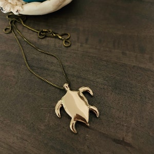 Handgefertigte Bronze Schildkröte Anhaenger - OOAK - Signiert