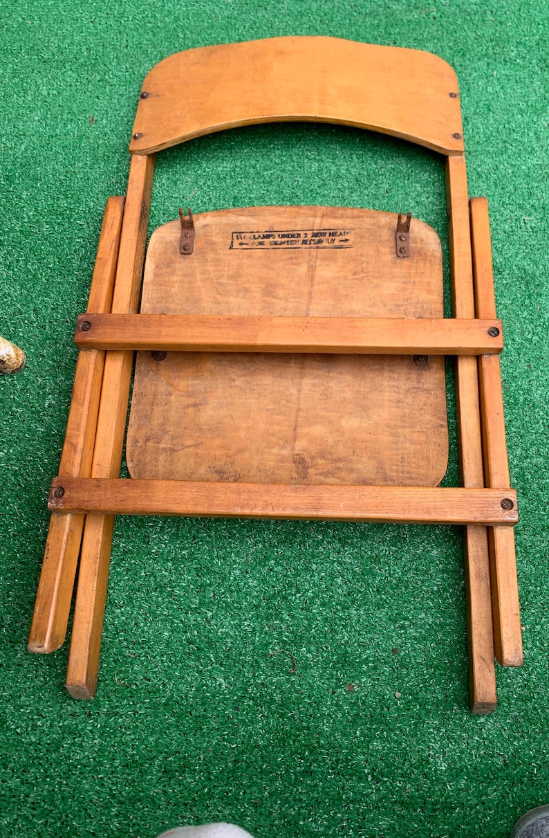 Antique Wooden Folding Children's Chair Etsy