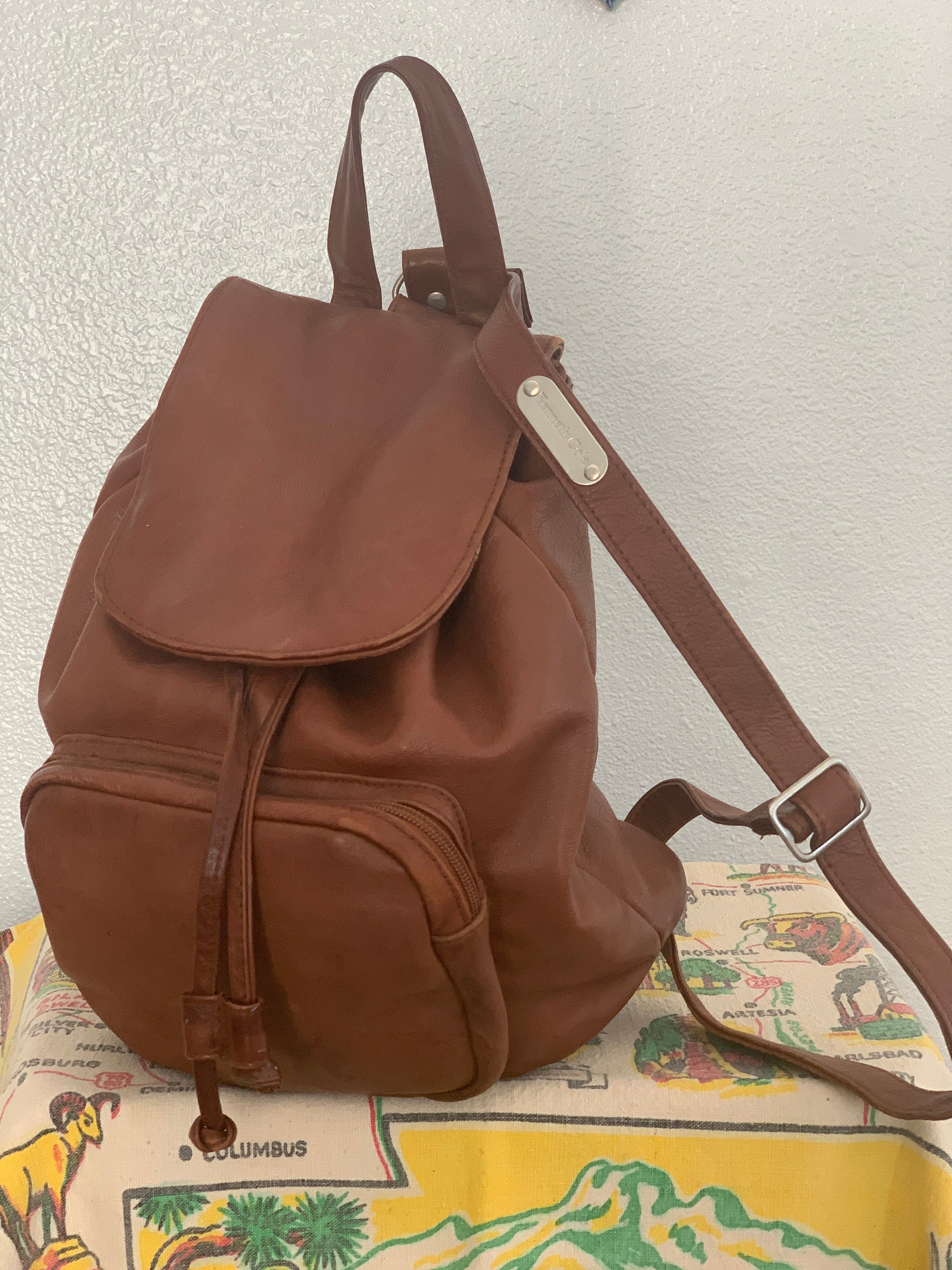 Kenneth cole sales leather backpack